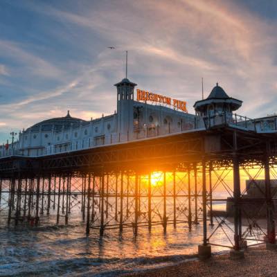 Brighton Pier at sunset